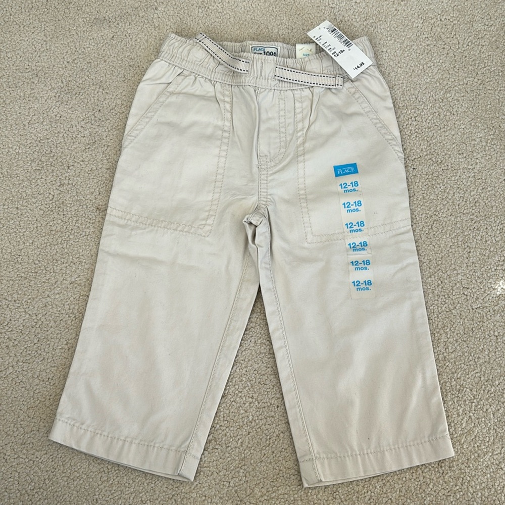 The children’s Place toddler boy 12 to 18 months, beige pants